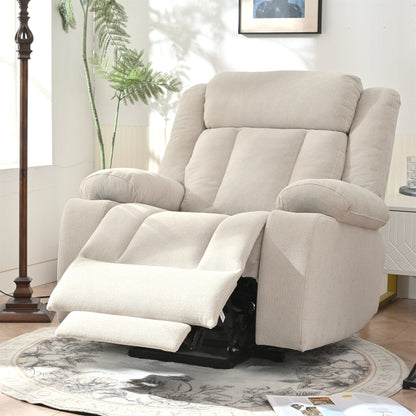 Fauteuil inclinable électrique pour personnes âgées, canapé simple classique avec 2 porte-gobelets, poches latérales et télécommande
