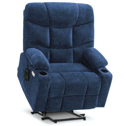 Fauteuil inclinable électrique pour personnes âgées, en tissu