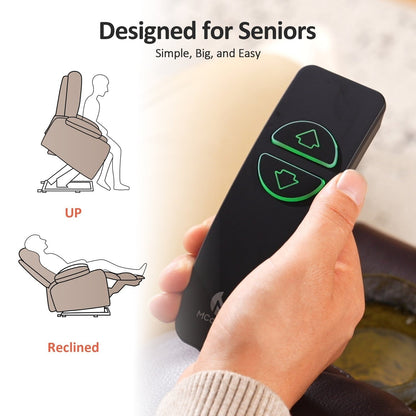 Fauteuil inclinable électrique pour personnes âgées, en tissu