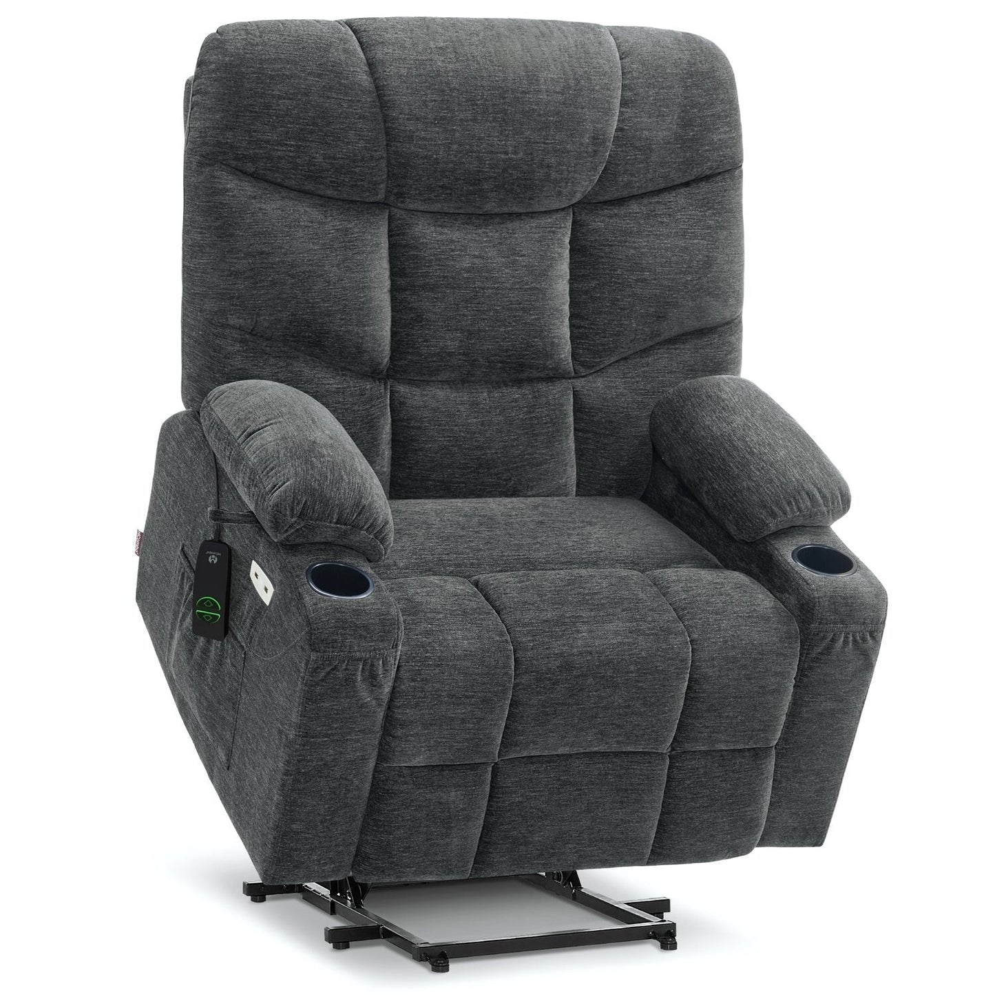 Fauteuil inclinable électrique pour personnes âgées, en tissu