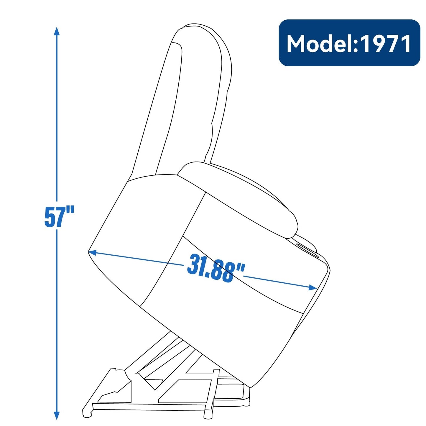 Fauteuil inclinable électrique pour personnes âgées, avec massage, chauffage, deux ports USB, chargement Type-C et porte-gobelets