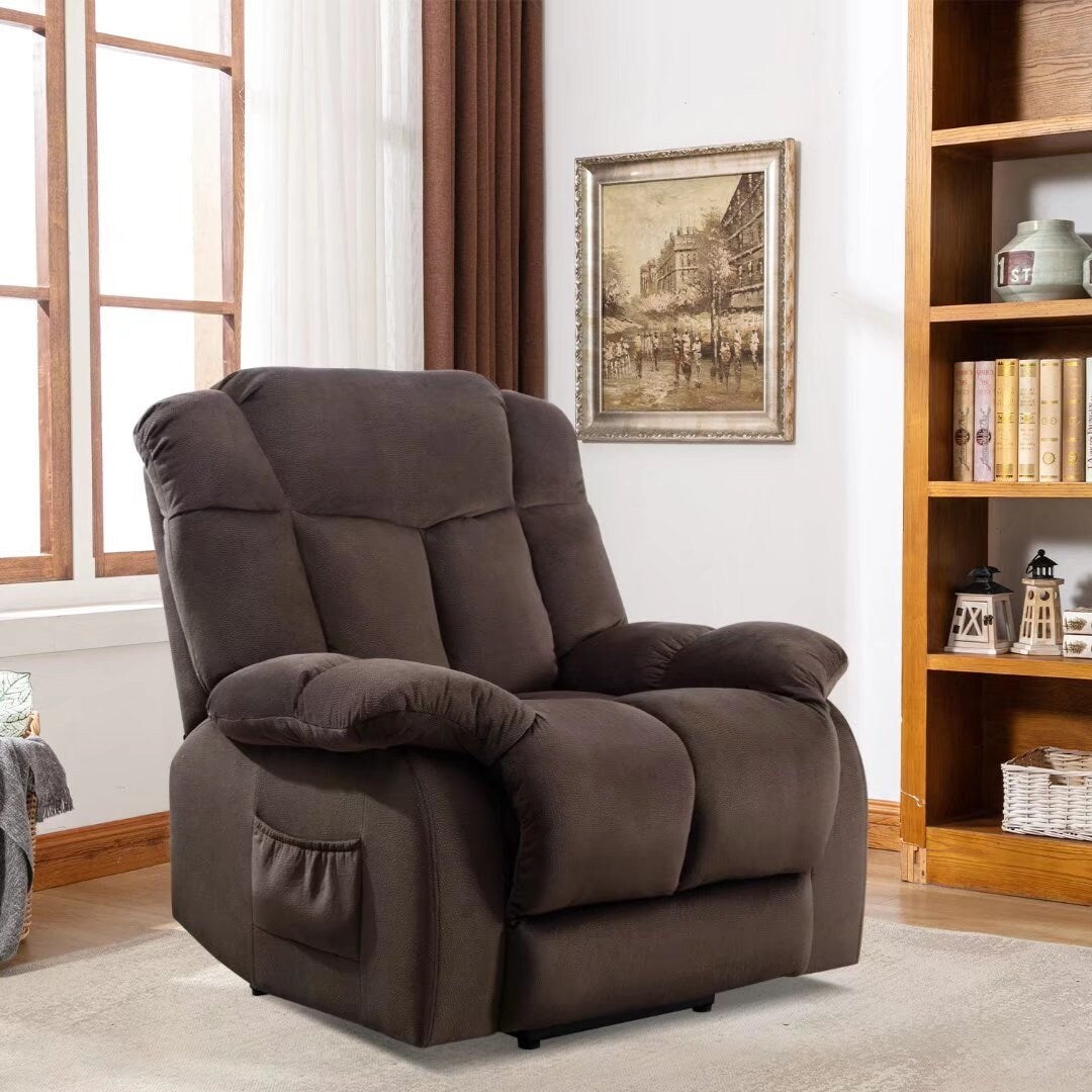 Fauteuil inclinable électrique robuste pour personnes âgées avec un design rembourré