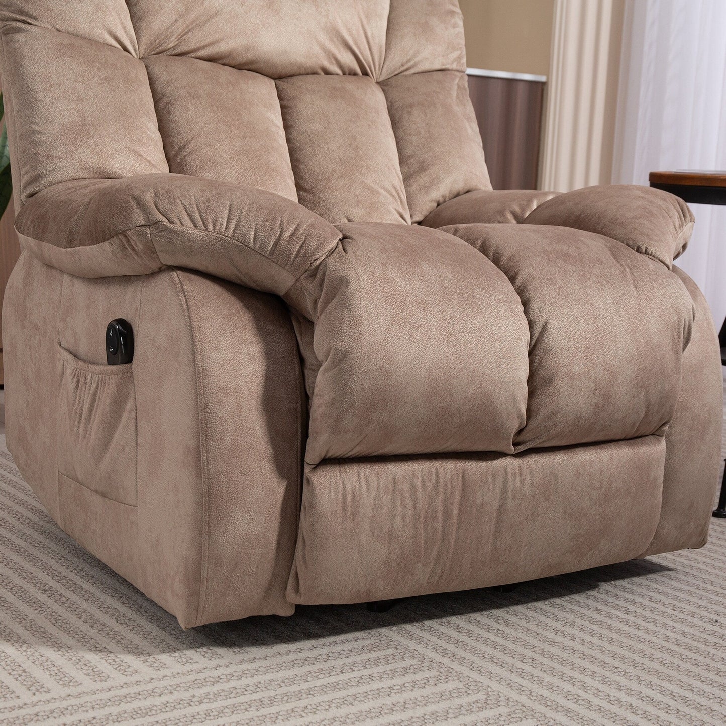 Fauteuil inclinable électrique pour personnes âgées, fauteuil inclinable robuste avec mécanisme de mouvement de sécurité et rembourrage confortable