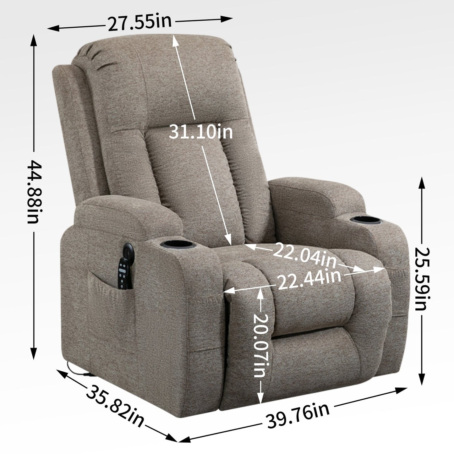 Fauteuil inclinable électrique pour personnes âgées