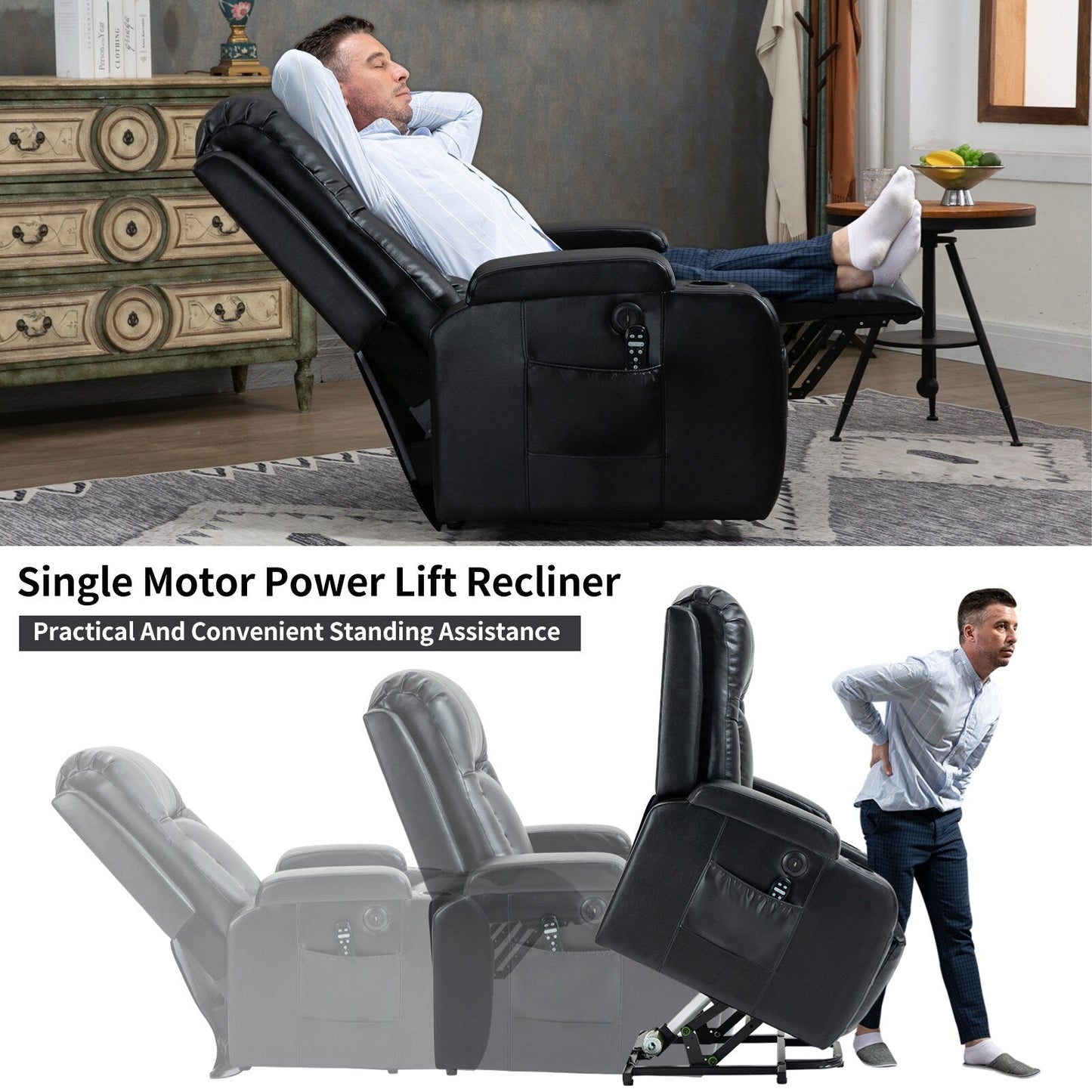 Fauteuil inclinable électrique pour personnes âgées