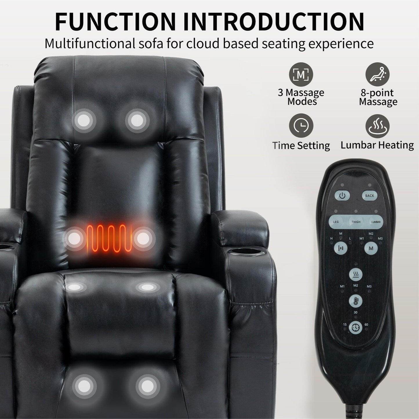 Fauteuil inclinable électrique pour personnes âgées