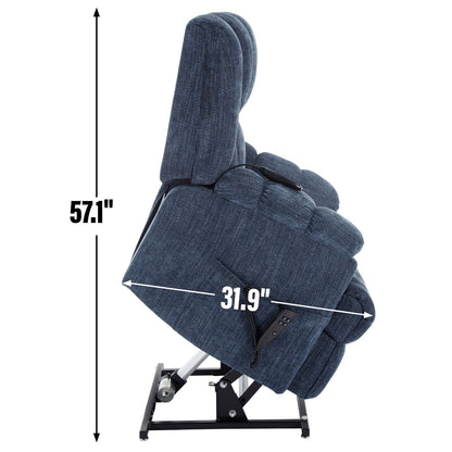Fauteuil inclinable électrique avec double moteur, massage et chauffage (chenille)