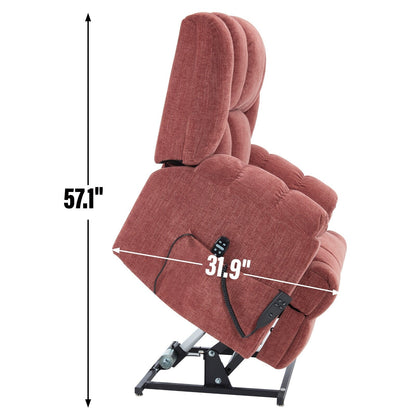 Fauteuil inclinable électrique avec double moteur, massage et chauffage (chenille)