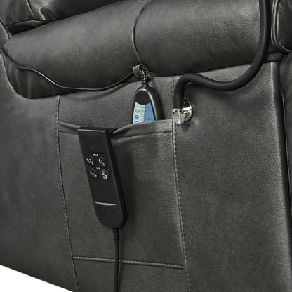 Fauteuil inclinable électrique avec deux moteurs OKIN, positions infinies, massage et chauffage, porte-gobelets