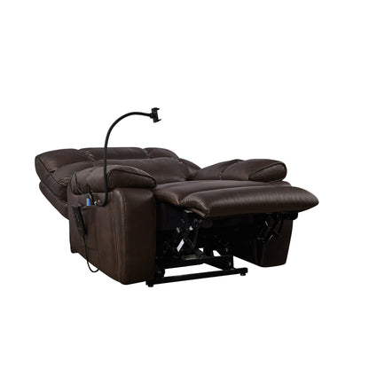 Fauteuil inclinable électrique avec deux moteurs OKIN, positions infinies, massage et chauffage, porte-gobelets
