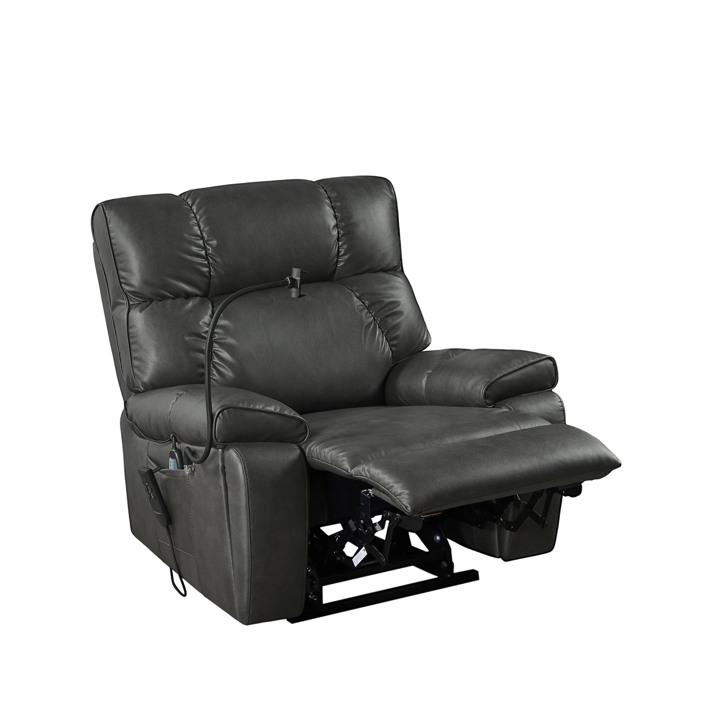 Fauteuil inclinable électrique avec deux moteurs OKIN, inclinaison infinie, massage et chauffage