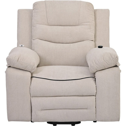 Fauteuil inclinable électrique avec massage thermique et poche de rangement