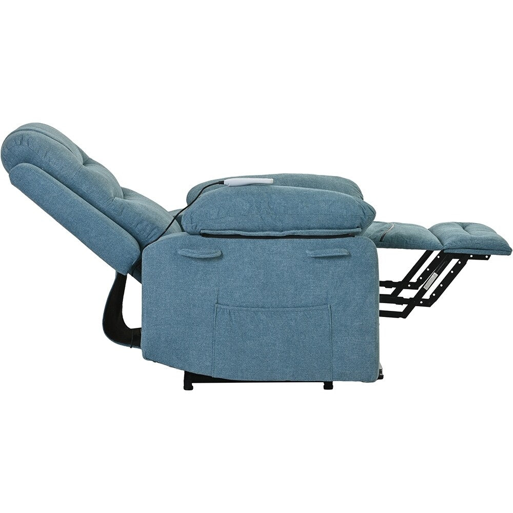 Fauteuil inclinable électrique avec massage thermique et poche de rangement