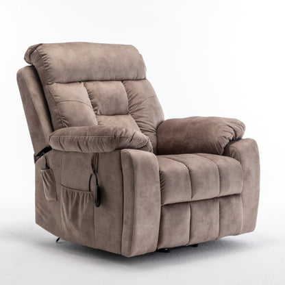 Fauteuil inclinable électrique avec massage et chauffage, moteur allemand, porte-gobelet en acier inoxydable et montage rapide