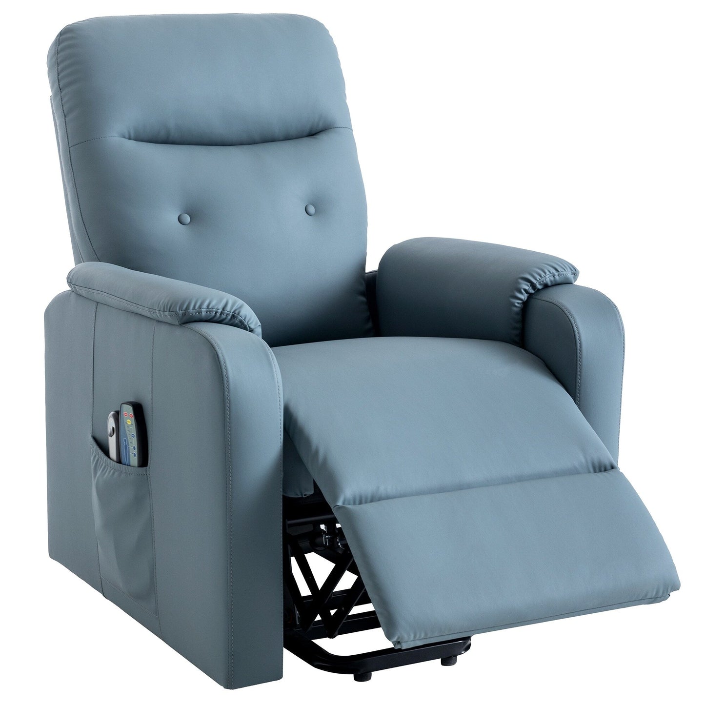 Fauteuil inclinable électrique avec massage, chauffage, positions réglables et poche latérale pour plus de commodité