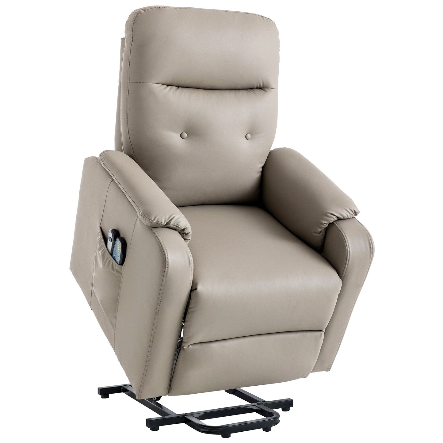 Fauteuil inclinable électrique avec massage, chauffage, positions réglables et poche latérale pour plus de commodité