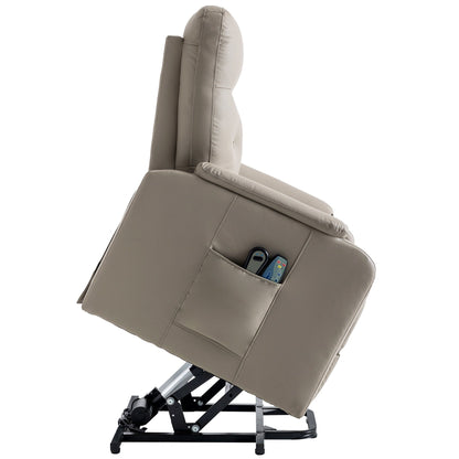 Fauteuil inclinable électrique avec massage, chauffage, positions réglables et poche latérale pour plus de commodité