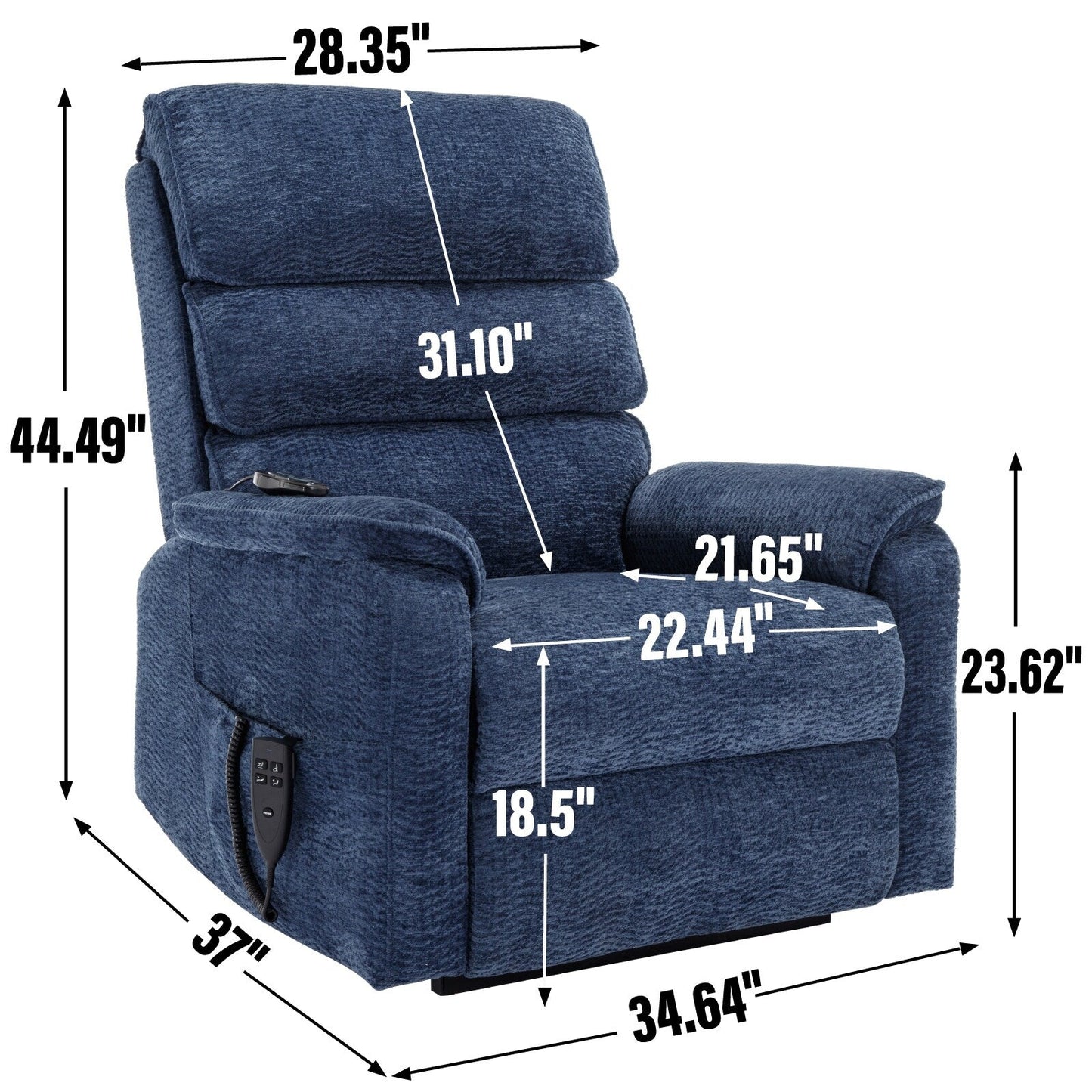 Fauteuil inclinable électrique avec télécommande