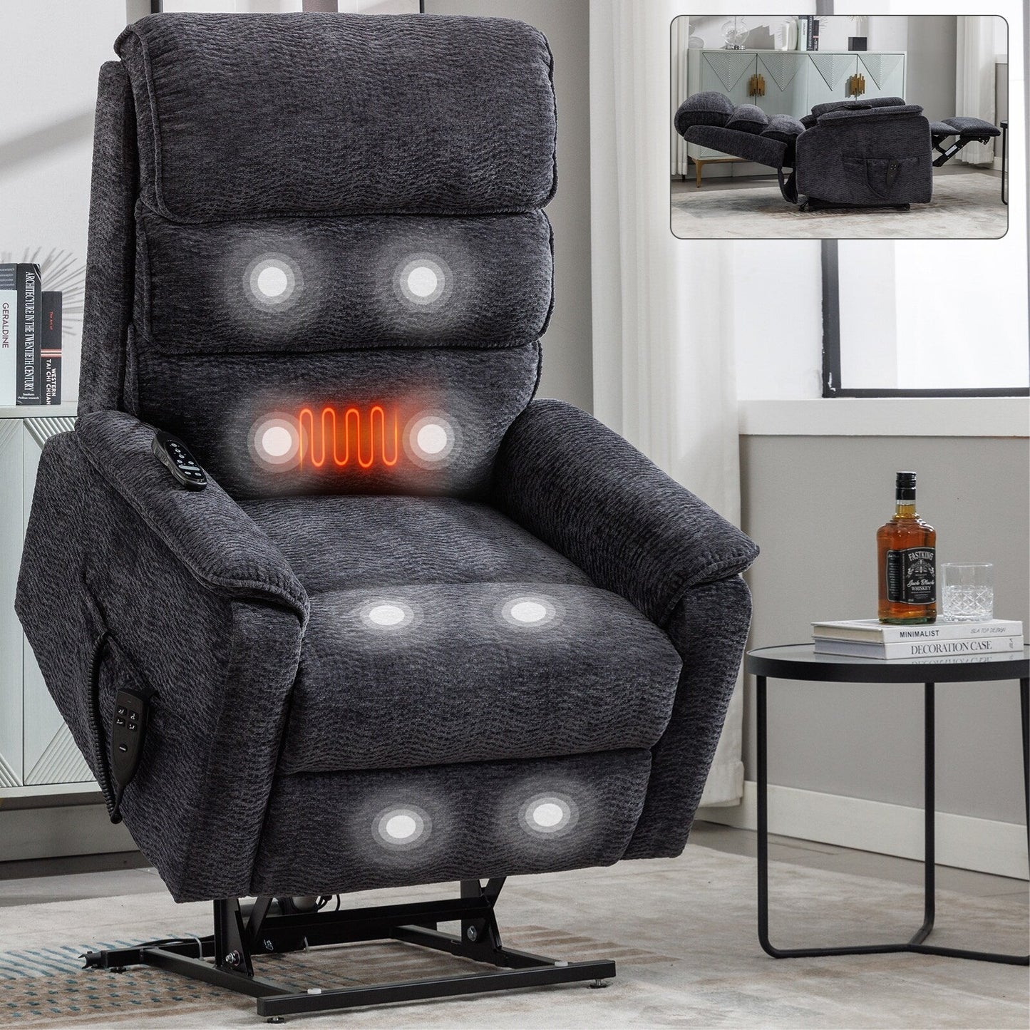 Fauteuil inclinable électrique avec télécommande