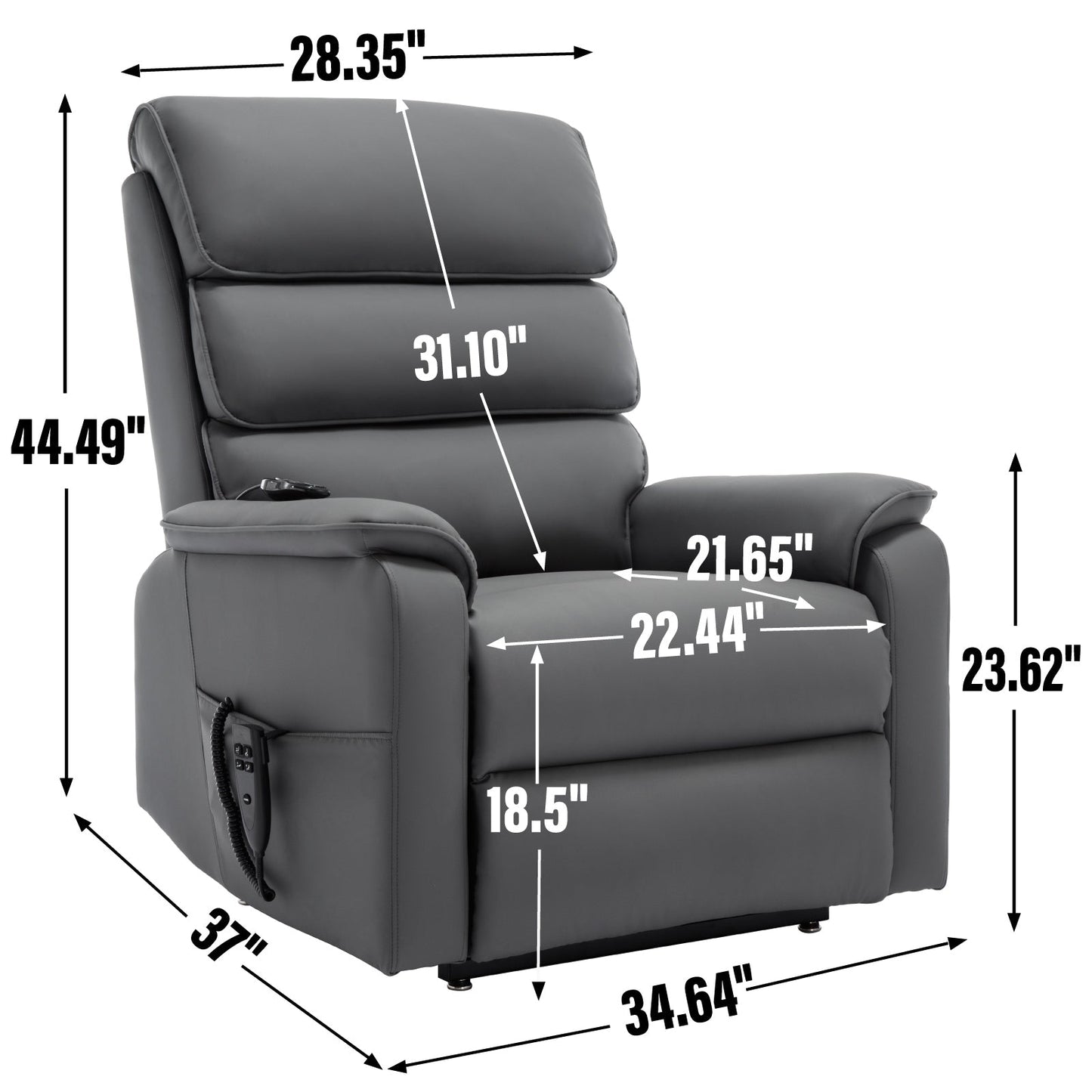 Fauteuil inclinable électrique avec télécommande