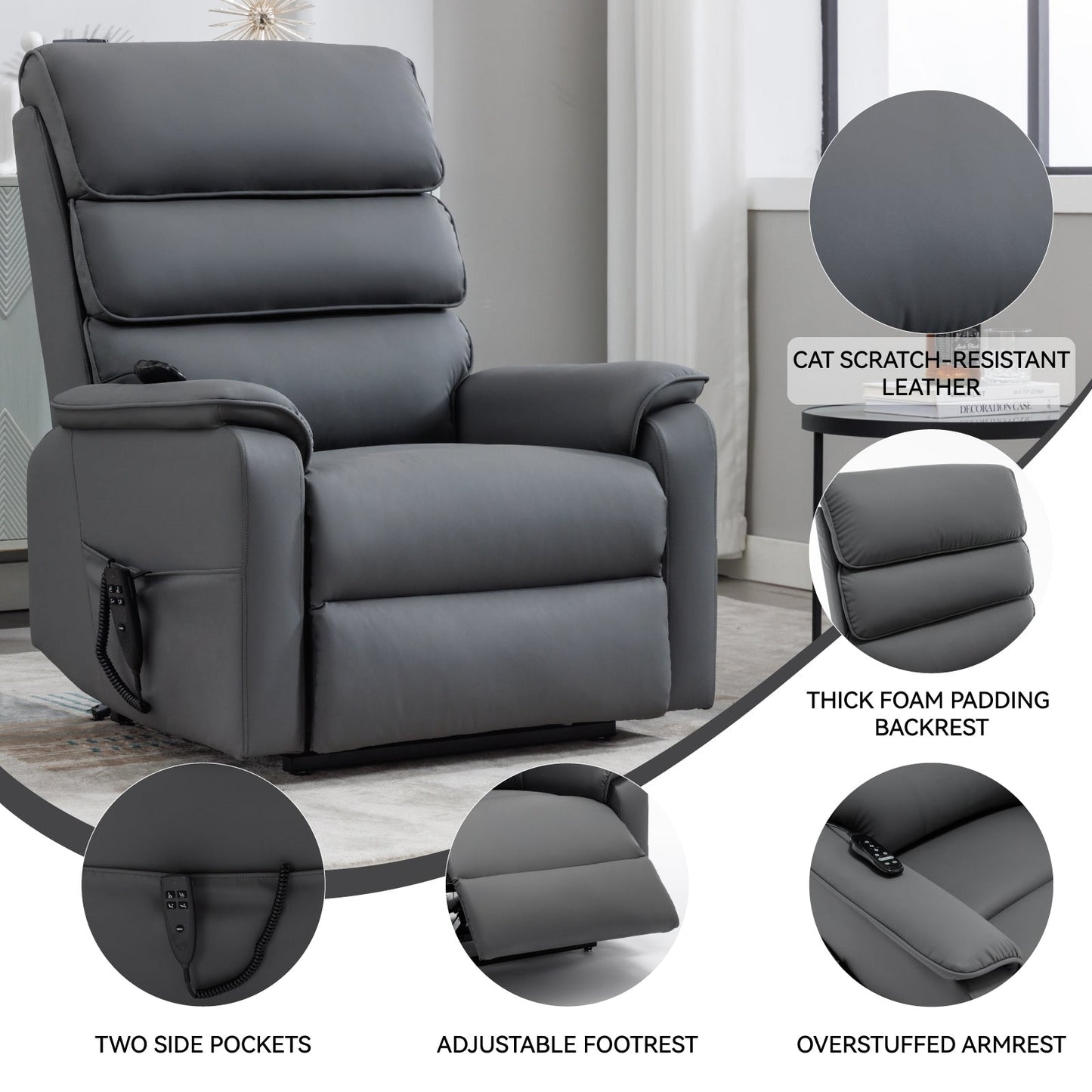 Fauteuil inclinable électrique avec télécommande