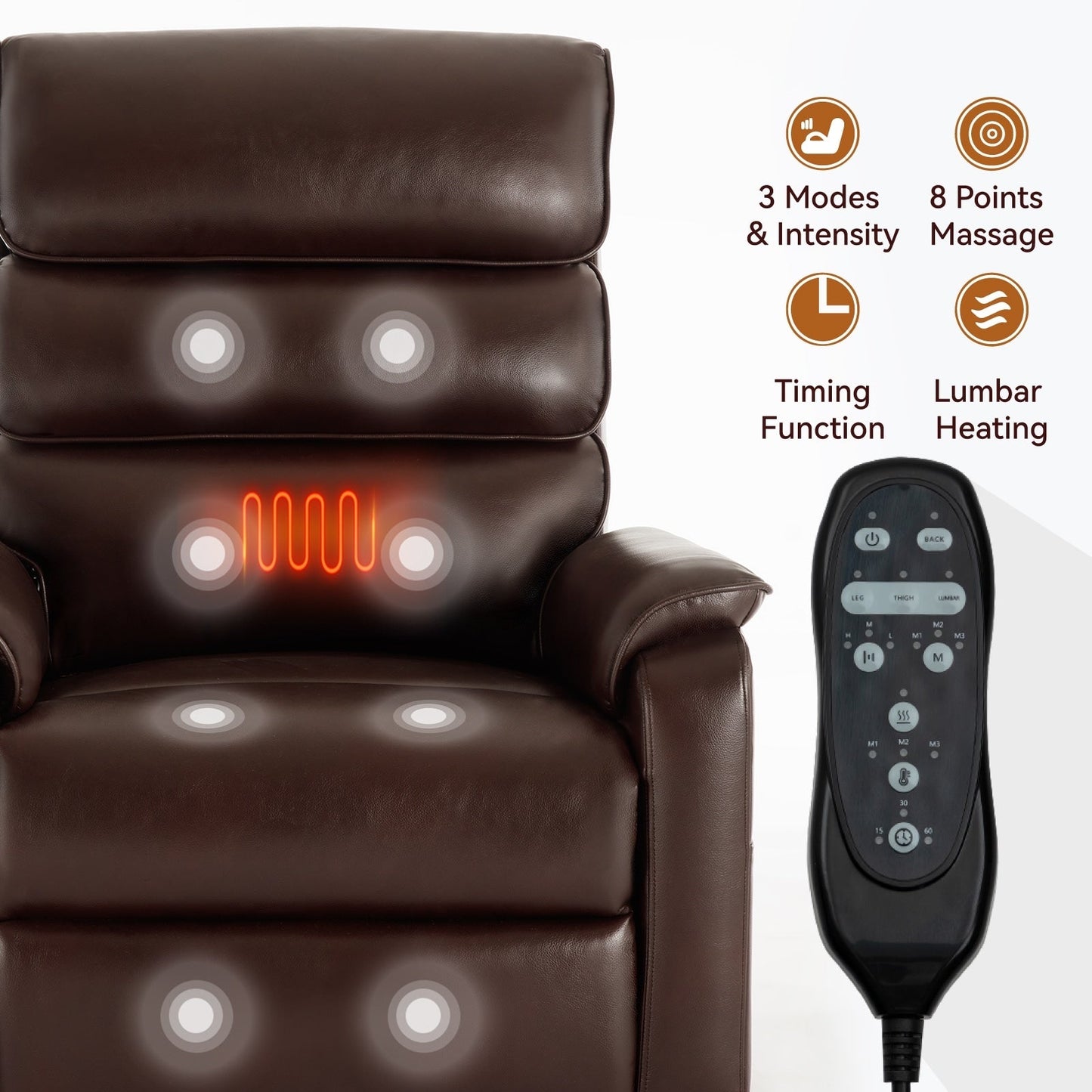 Fauteuil inclinable électrique avec télécommande