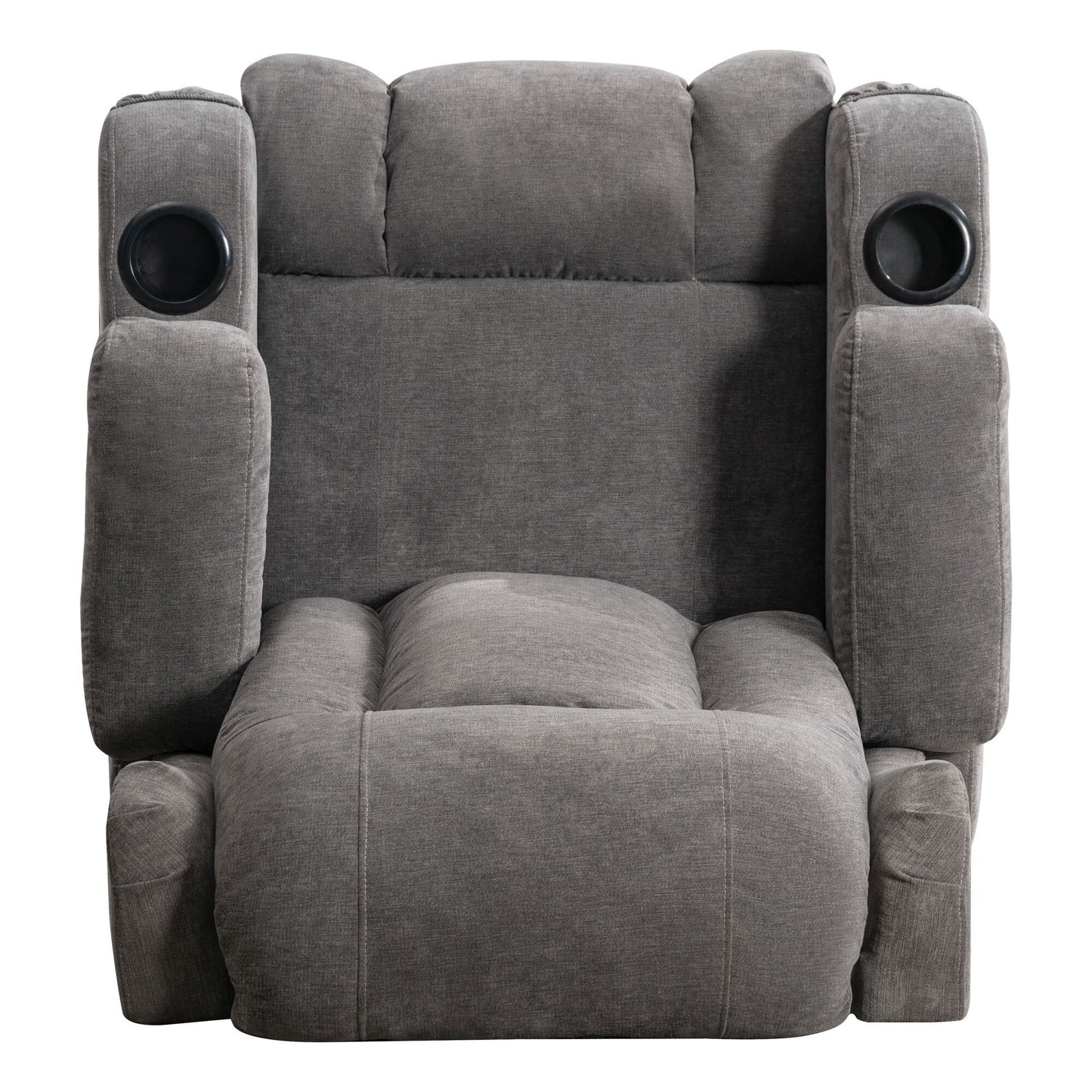 Fauteuil inclinable électrique avec massage par vibration, chauffage, port USB et poches de rangement latérales
