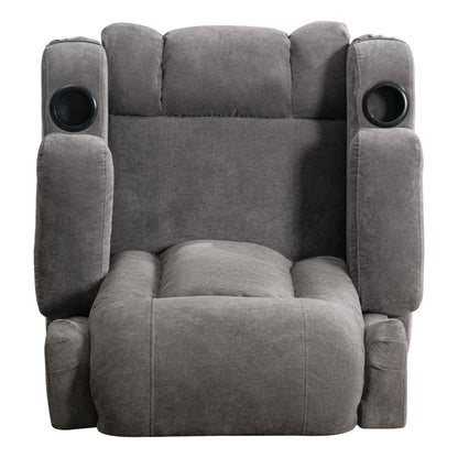 Fauteuil inclinable électrique avec massage par vibration, chauffage, port USB et poches de rangement latérales