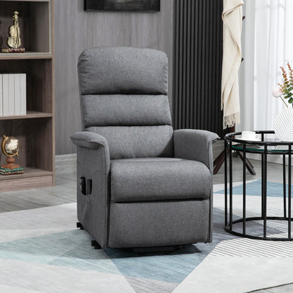Fauteuil inclinable électrique avec massage par vibration, télécommande, poches latérales, inclinaison réglable et repose-pieds