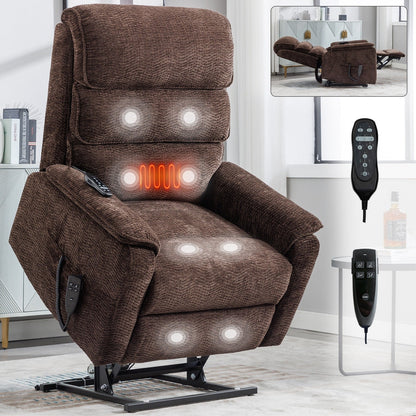 Fauteuil inclinable électrique, double position infinie, massage par la chaleur, télécommande
