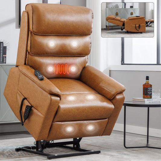 Fauteuil inclinable électrique, double position infinie, massage par la chaleur, télécommande