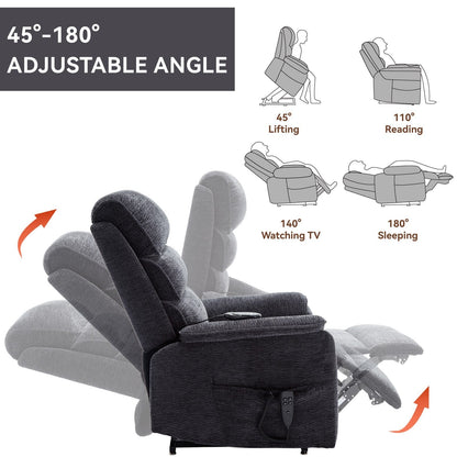 Fauteuil inclinable électrique, double position infinie, massage par la chaleur, télécommande