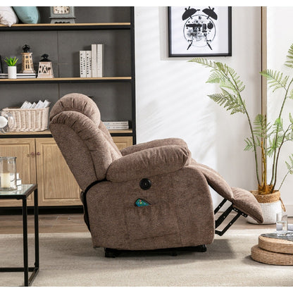 Fauteuil inclinable à bascule surdimensionné, pivotant à 360°, manuel, pour salon