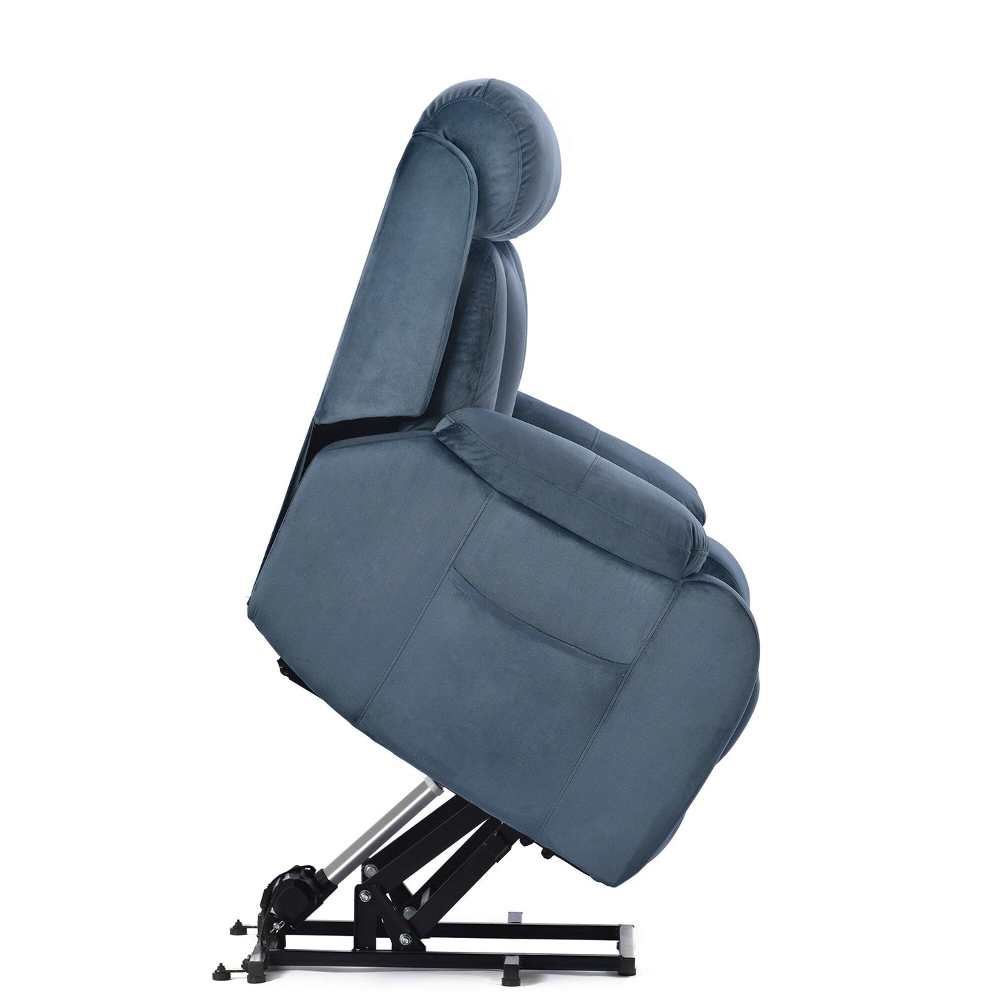 Fauteuil inclinable électrique pour personnes âgées avec télécommande et poche latérale