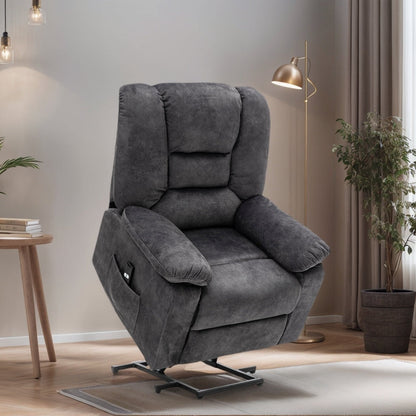Fauteuil inclinable électrique avec fonction massage et chauffage et port de chargement USB