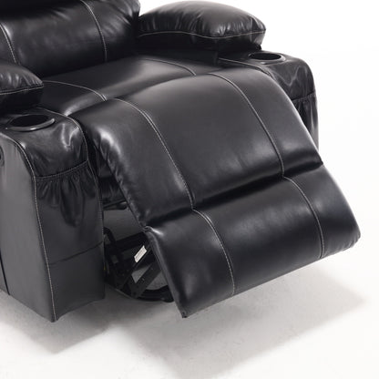 Fauteuil inclinable électrique avec massage par vibrations à 4 directions et chauffage - 5 modes, 2 niveaux d'intensité, 3 réglages de minuterie