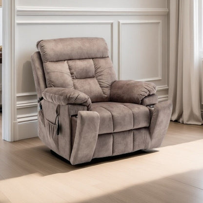 Fauteuil inclinable électrique avec massage à 8 points, chauffage lombaire, moteur OKIN allemand, porte-gobelet en acier inoxydable et installation en 10 minutes