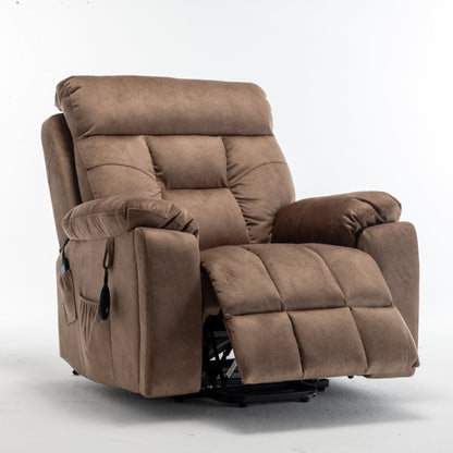 Fauteuil inclinable électrique avec massage à 8 points, chauffage lombaire, moteur OKIN allemand, porte-gobelet en acier inoxydable et installation en 10 minutes