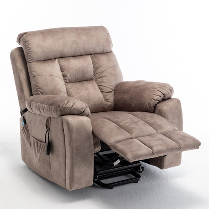 Fauteuil inclinable électrique avec massage à 8 points, chauffage lombaire, moteur OKIN allemand, porte-gobelet en acier inoxydable et installation en 10 minutes