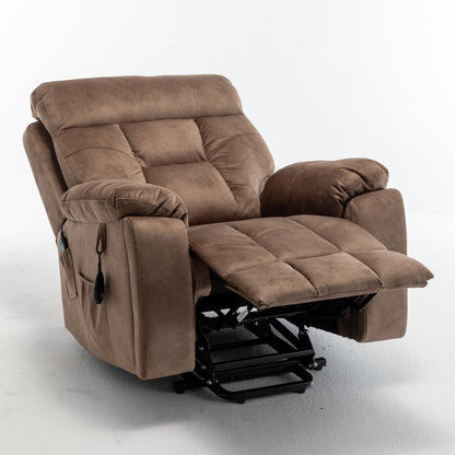 Fauteuil inclinable électrique avec massage à 8 points, chauffage lombaire, moteur OKIN allemand, porte-gobelet en acier inoxydable et installation en 10 minutes
