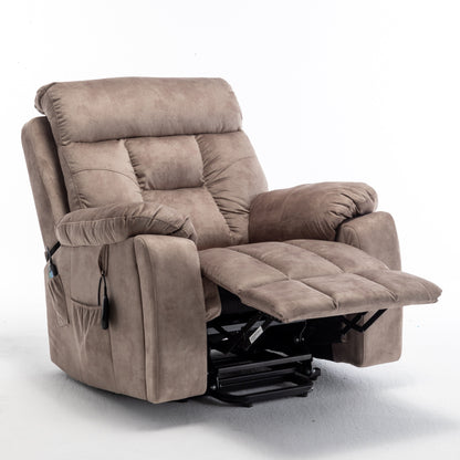 Fauteuil inclinable électrique avec moteur allemand, massage, chauffage, porte-gobelets en acier inoxydable et montage rapide