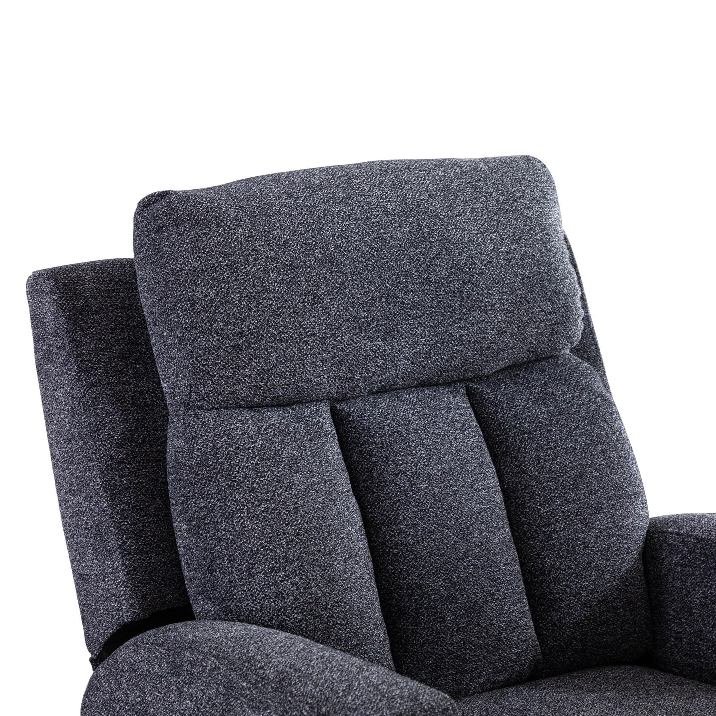 Fauteuil inclinable manuel, massant et chauffant, avec 2 porte-gobelets, tissu respirant