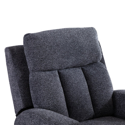 Fauteuil inclinable manuel, massant et chauffant, avec 2 porte-gobelets, tissu respirant