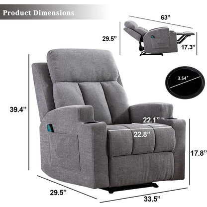 Fauteuil inclinable de massage et canapé simple manuel avec télécommande