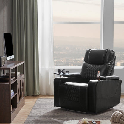 Fauteuil inclinable électrique Nestfair avec 2 porte-gobelets et plateau pivotant à 360°