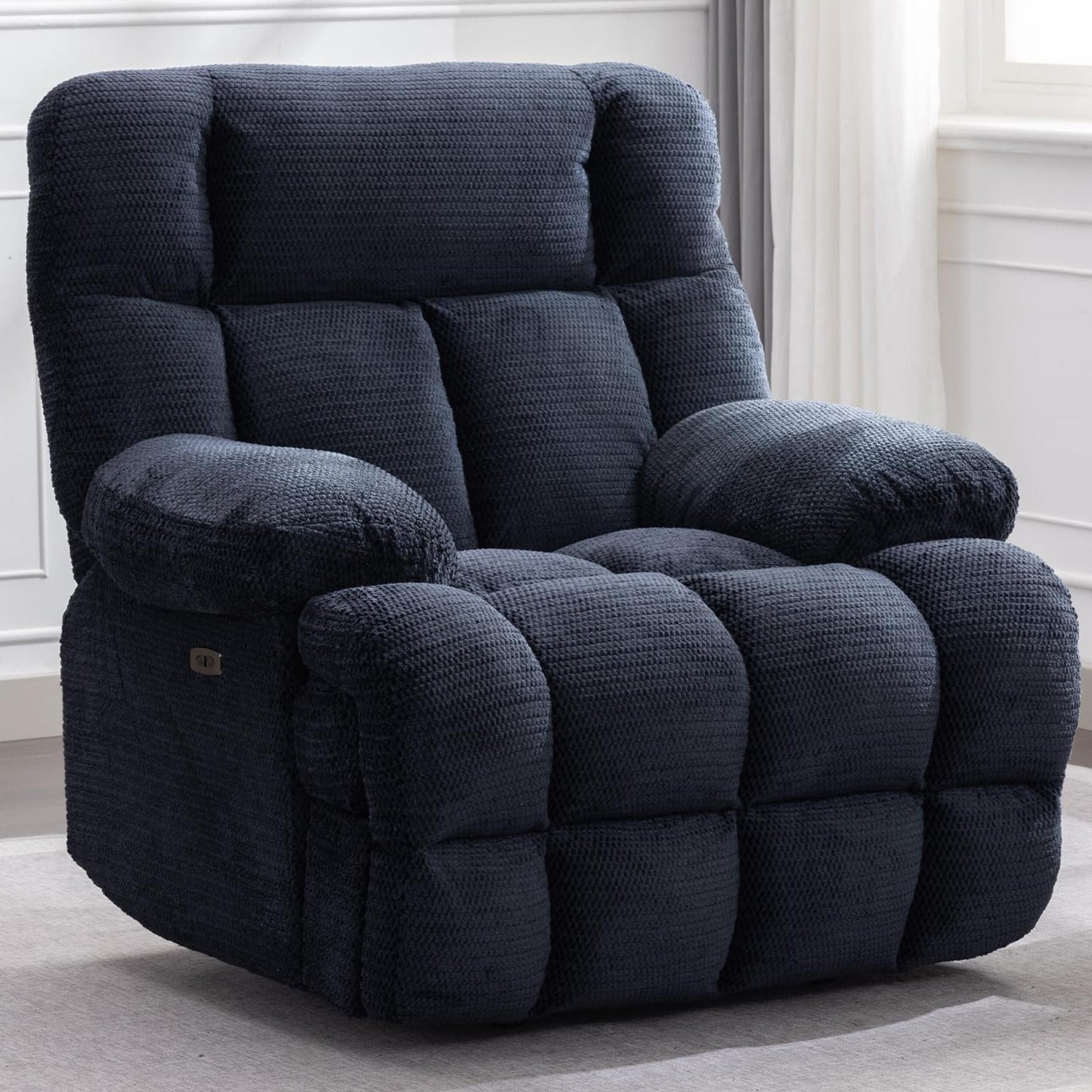 Fauteuil inclinable électrique surdimensionné, fauteuil inclinable extra large Zero Gravity pour salon avec port USB 43 x 39 x 43 cm