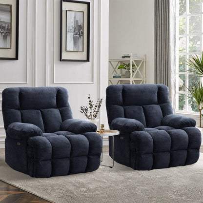 Fauteuil inclinable électrique surdimensionné, fauteuil inclinable extra large Zero Gravity pour salon avec port USB 43 x 39 x 43 cm