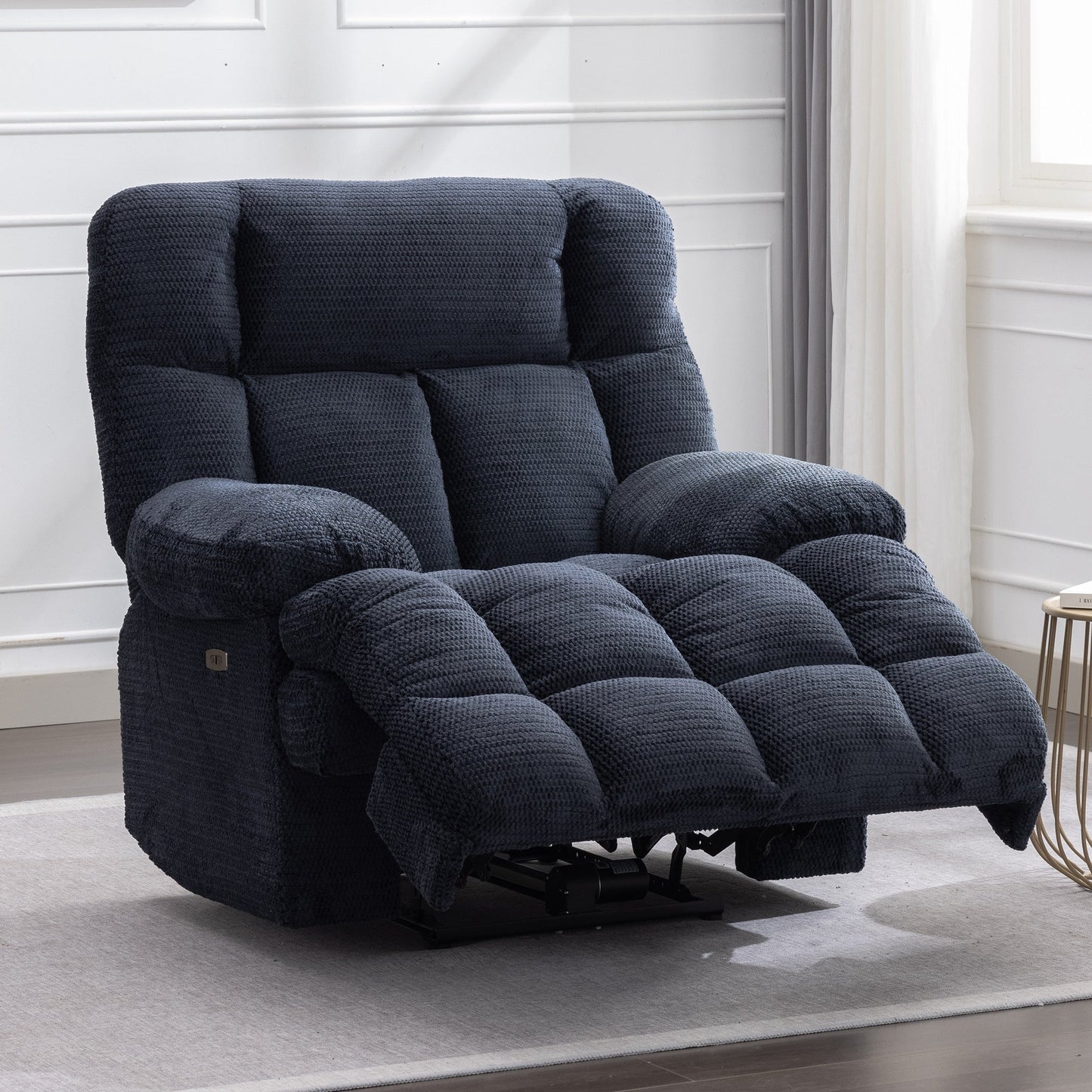 Fauteuil inclinable électrique surdimensionné, fauteuil inclinable extra large Zero Gravity pour salon avec port USB 43 x 39 x 43 cm