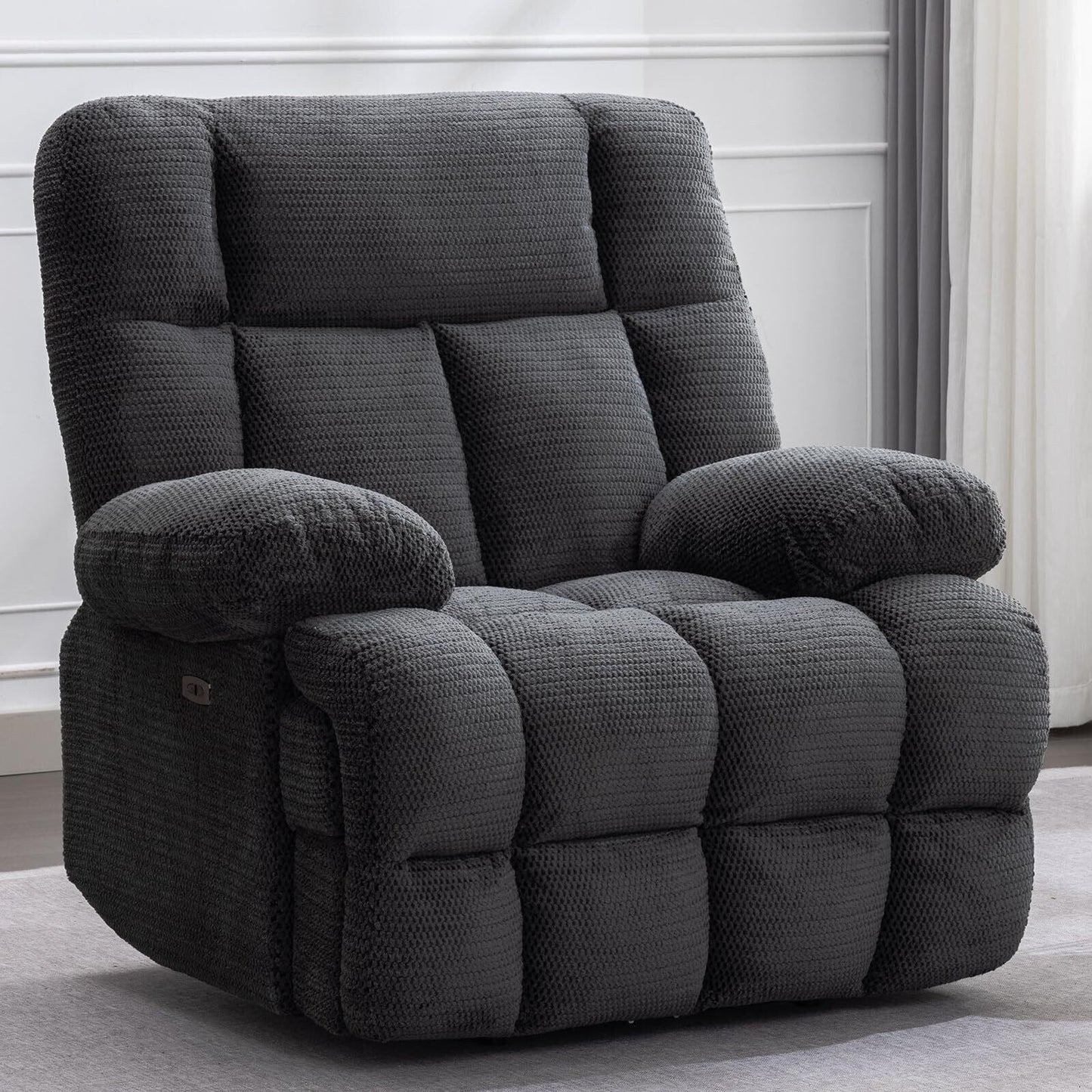 Fauteuil inclinable électrique surdimensionné, fauteuil inclinable extra large Zero Gravity pour salon avec port USB 43 x 39 x 43 cm