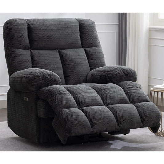 Fauteuil inclinable électrique surdimensionné, fauteuil inclinable extra large Zero Gravity pour salon avec port USB 43 x 39 x 43 cm